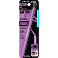 Thumbnail for MAYBELLINE Tattoo Studio Sharpenable Eyeliner Pencil, 36 Hour Wear, Waterproof, Lavender Lights, 1 Count