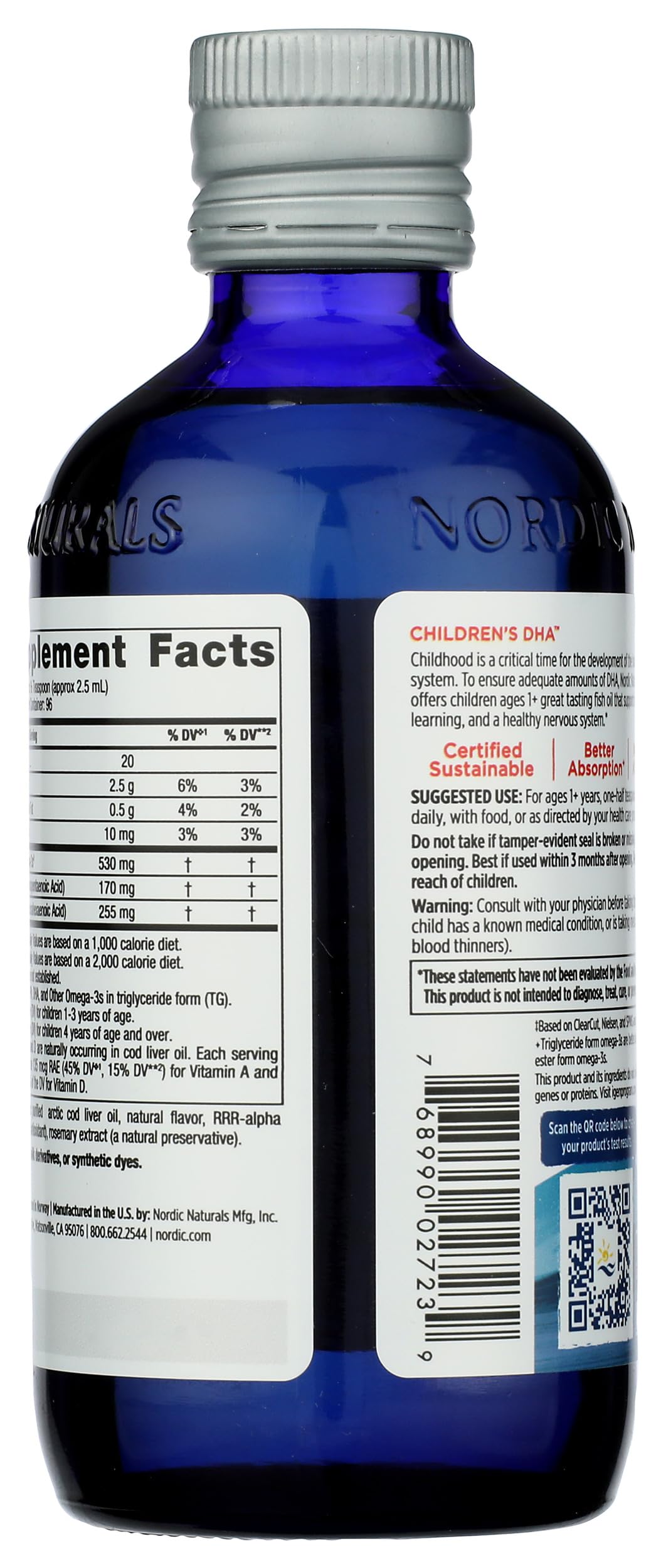 Nordic Naturals CLO, Childs DHA, 8-Ounce, 0.88 Bottle