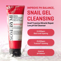 Thumbnail for SOME BY MI Snail Truecica Miracle Repair Low pH Gel Cleanser - 3.38Oz, 100ml - Made from Snail Mucin for Sensitive Skin - Daily Face Wash for Deep Cleansing and Skin Moisturizing - Korean Skin Care