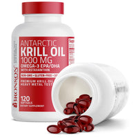 Thumbnail for Bronson Antarctic Krill Oil 1000 mg with Omega-3s EPA, DHA, Astaxanthin and Phospholipids 120 Softgels