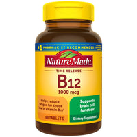 Thumbnail for Nature Made Vitamin B12 1000 mcg, Dietary Supplement For Energy Metabolism Support, 160 Time Release Tablets, 160 Day Supply