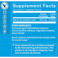 Thumbnail for The Vitamin Shoppe Niacin Cholesterol Support 500 (100 Vegetable (100 Vegetable Capsules)