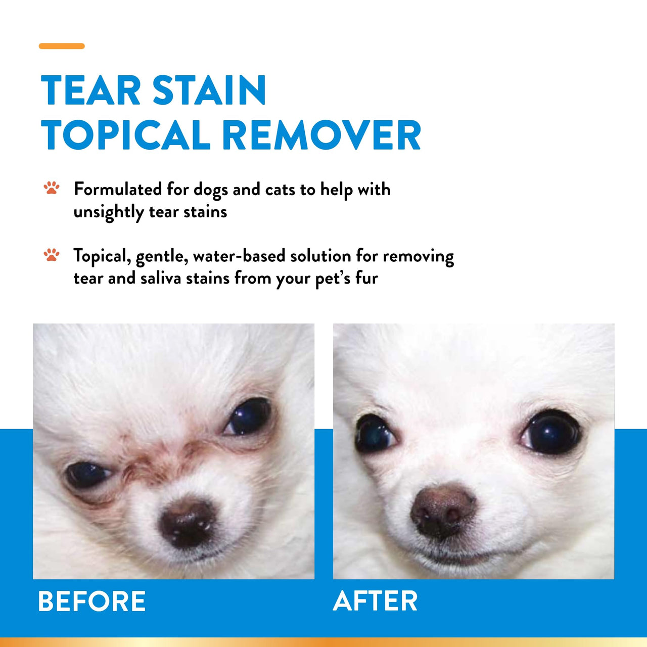 NaturVet – Tear Stain Topical Remover Plus Aloe – 4 oz | Eliminates Unsightly Tear & Saliva Stains | Gentle, Water-Based Formula | for Dogs & Cats