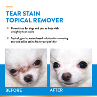 Thumbnail for NaturVet – Tear Stain Topical Remover Plus Aloe – 4 oz | Eliminates Unsightly Tear & Saliva Stains | Gentle, Water-Based Formula | for Dogs & Cats