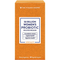 Thumbnail for The Vitamin Shoppe Women's Probiotic Delayed Release 50 Billion - with 10 Probiotic Strains to Support Digestive, Immune & Vaginal Health or Yeast Imbalance - Shelf Stable (60 Veggie Caps)