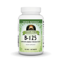 Thumbnail for Source Naturals Vegan True B-125, Supports Energy Production*, 125 mg - 60 Tablets