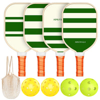 Thumbnail for Pickleball Paddles Set USAPA Approved, Lightweight and Durable with Unique Design, USAPA Approved Set of 4, 4 Pickleball Balls, Pickleball Bag, Pickleball Paddles (Stripe)