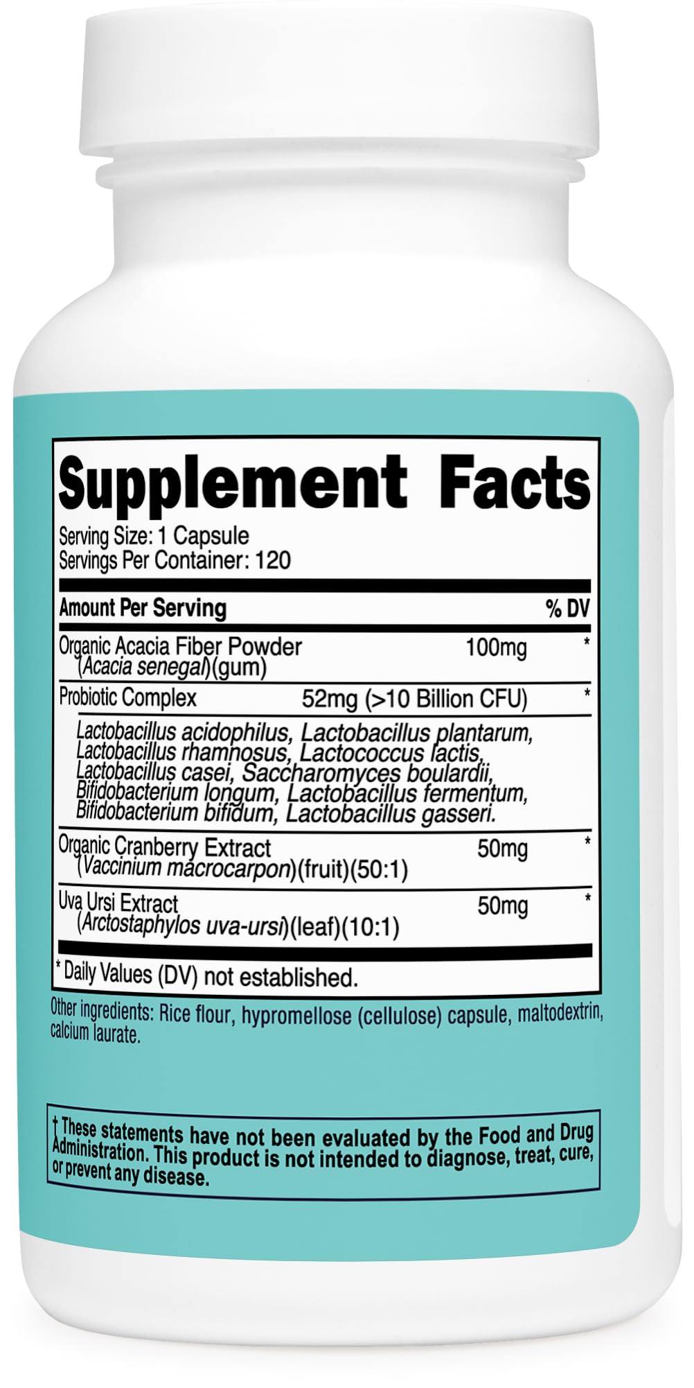 Nutricost Probiotic for Women 10 Billion CFU, 120 Capsules - Complex with Acacia Fiber, Uva Ursi & Cranberry Extract, Non-GMO & Gluten Free