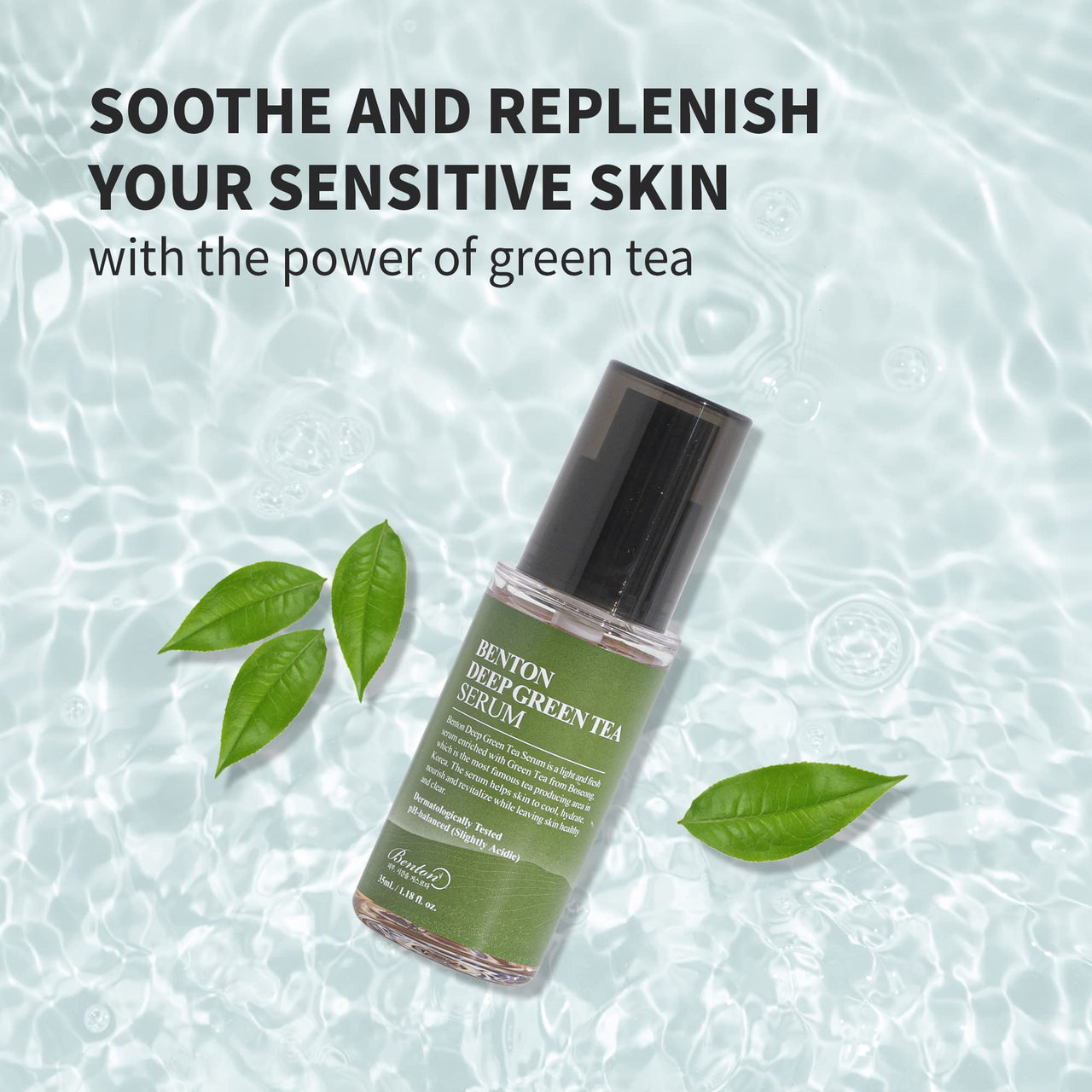 BENTON Deep Green Tea Serum 30ml (1.01 fl.oz.)_new - Nourishing & Hydrating Facial Serum for Oily and Sensitive Skin, Skin Soothing