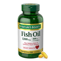 Thumbnail for Nature's Bounty Fish Oil Omega 3 Supplements - Supports Heart Health, 1200 Mg Fish Oil, Omega-3, 200 Softgels (Pack of 1)