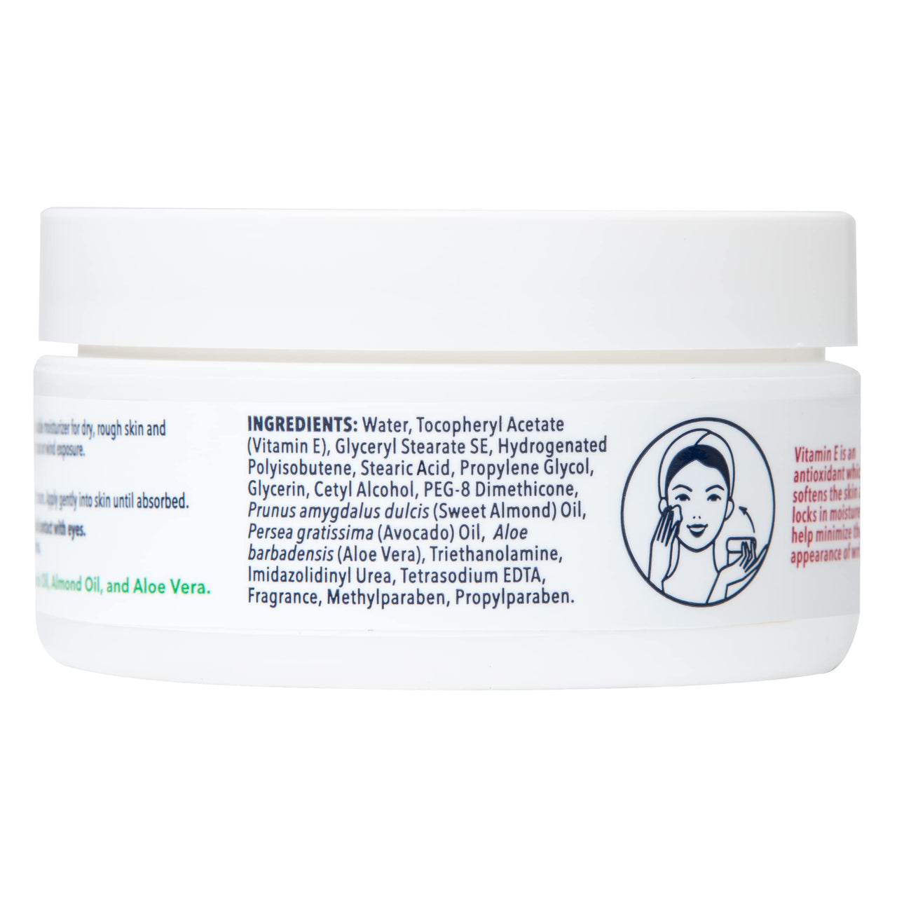 De La Cruz Vitamin E Cream Moisturizer for Face and Neck - Moisturizing Skin Care for All Skin Types - Made in USA