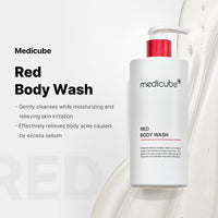 Thumbnail for medicube Red Acne Body Wash 14.10 Fl.oz I Low pH and Hydrating Cleanser with Salicylic Acid, Lactic Acid, Niacinamide and Hyaluronic Acid Suitable for Bacne Treatment | Korean Skin Care