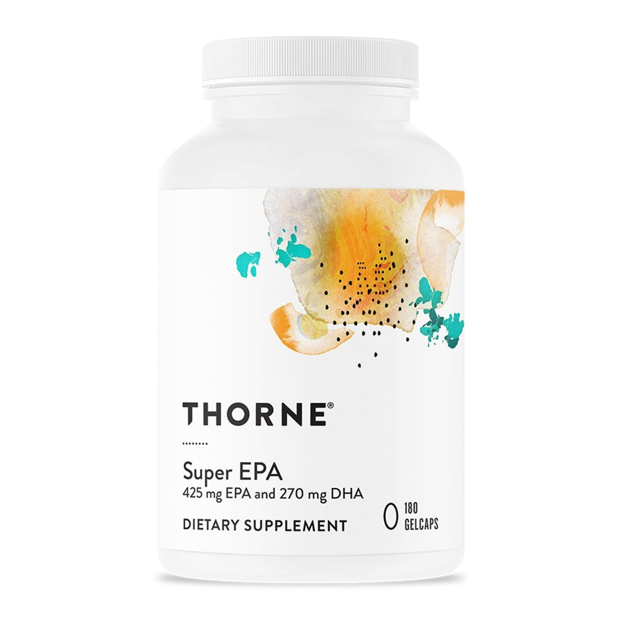 THORNE - Super EPA - Omega-3 Fatty Acids EPA 425mg & DHA 270mg Supplement - Support Brain, Cardiovascular, Joints & Skin* - Gluten, Dairy & Soy-Free - 180 Gelcaps