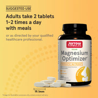Thumbnail for Jarrow Formulas Magnesium Optimizer, Dietary Supplement, Supports Nerve, Muscle Function and Bone Health, 200 Tablets, 100 Day Supply