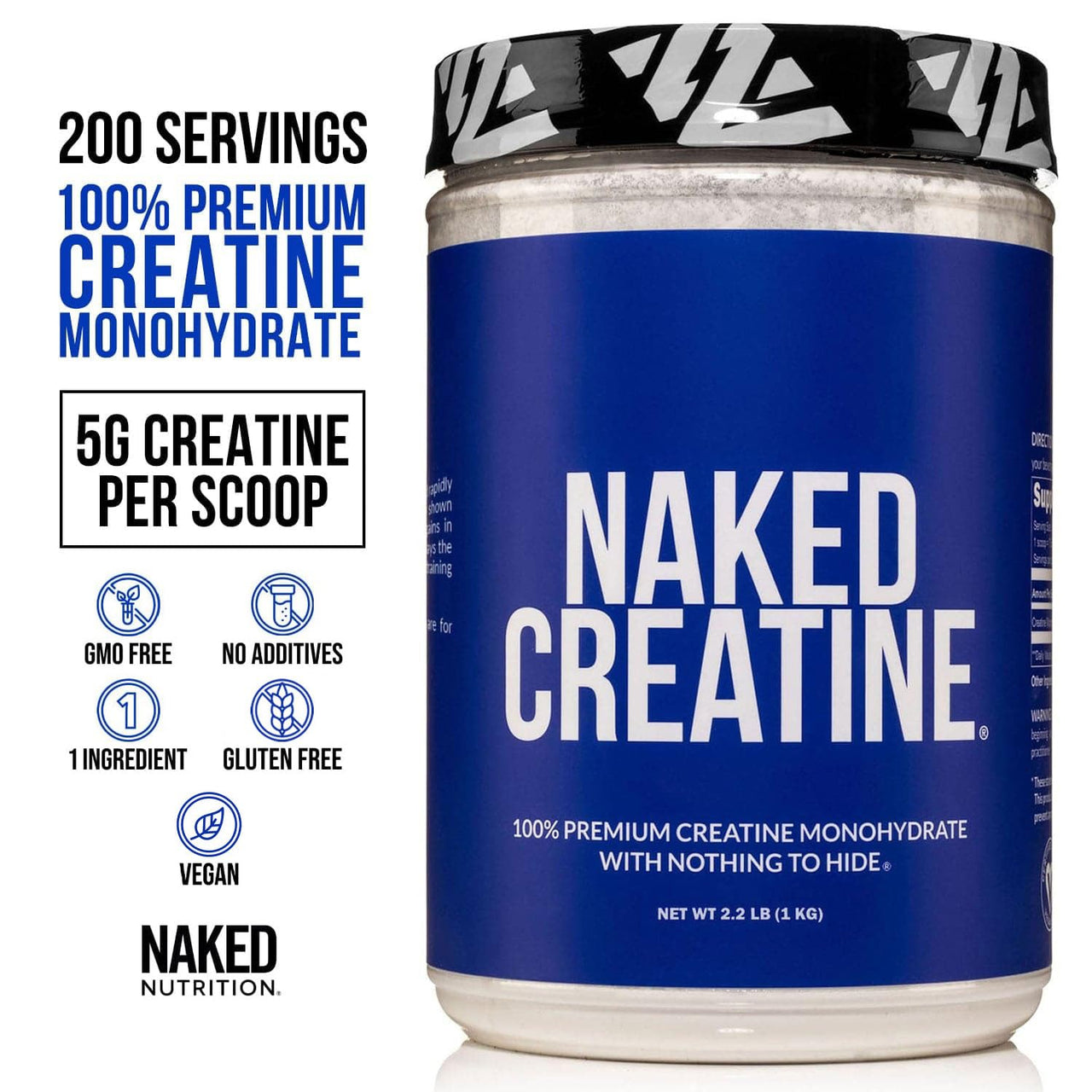 NAKED Whey Isolate Protein 28 Servings + Pure Micronized Creatine Monohydrate 200 Servings