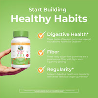 Thumbnail for MaryRuth Organics Fiber Gummies for Kids | 2 Month Supply | Sugar Free | Soluble Fiber Supplement | Gut Health & Digestion Support | 3g Fiber per Gummy | Vegan | 60 Count