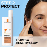 Thumbnail for La Roche-Posay Skin Care Set Anthelios Tinted Sunscreen SPF 50 & Travel Size Toleriane Hydrating Gentle Cleanser, Tinted Mineral Sunscreen with Titanium Dioxide & Gentle Face Wash, Gift Set