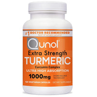 Thumbnail for Qunol Turmeric Curcumin Supplement, Turmeric 1000mg With Ultra High Absorption, Joint Support Supplement, Extra Strength Turmeric Capsules, 2 Month Supply, 120 Count (Pack of 1)