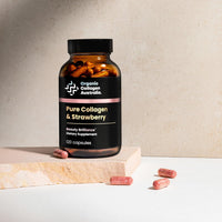 Thumbnail for Organic Collagen Australia Beauty Brilliance Pure Collagen & Strawberry Capsules, 120 Count