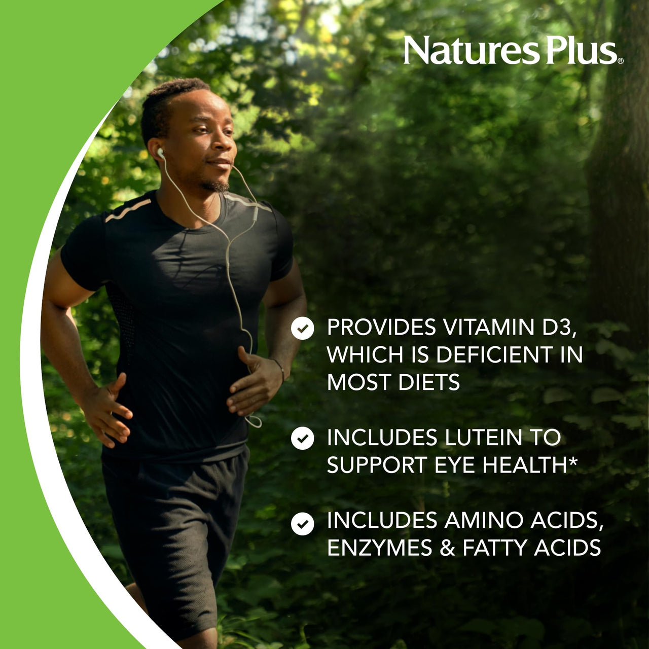NaturesPlus Ultra Source of Life No-Iron Multivitamin - 180 Tablets - Supports Immune Health, Energy & Overall Well-Being - with Lutein & Vitamin D3 - Vegetarian & Gluten Free - 60 Servings