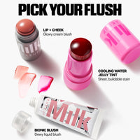 Thumbnail for Milk Makeup Cooling Water Jelly Tint – Sheer Lip + Cheek Stain with Vegan Collagen, Seawater + Aloe – Hydrating, Long-Lasting, Buildable Lip Tint + Blush – Fizz, 0.17 oz