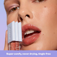 Thumbnail for Kosas Wet Lip Oil Gloss - Hydrating Lip Plumping Treatment with Hyaluronic Acid & Peptides, Non-Sticky Finish (Dip)