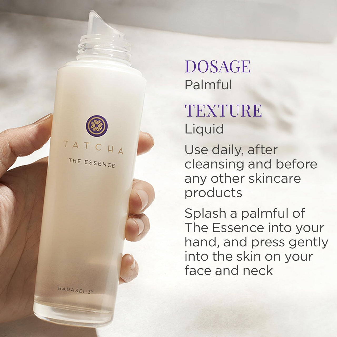 Tatcha The Essence | Oil-Free Moisturizing and Skin Softening Serum Infused with Green Tea | 150ml / 5.1 oz