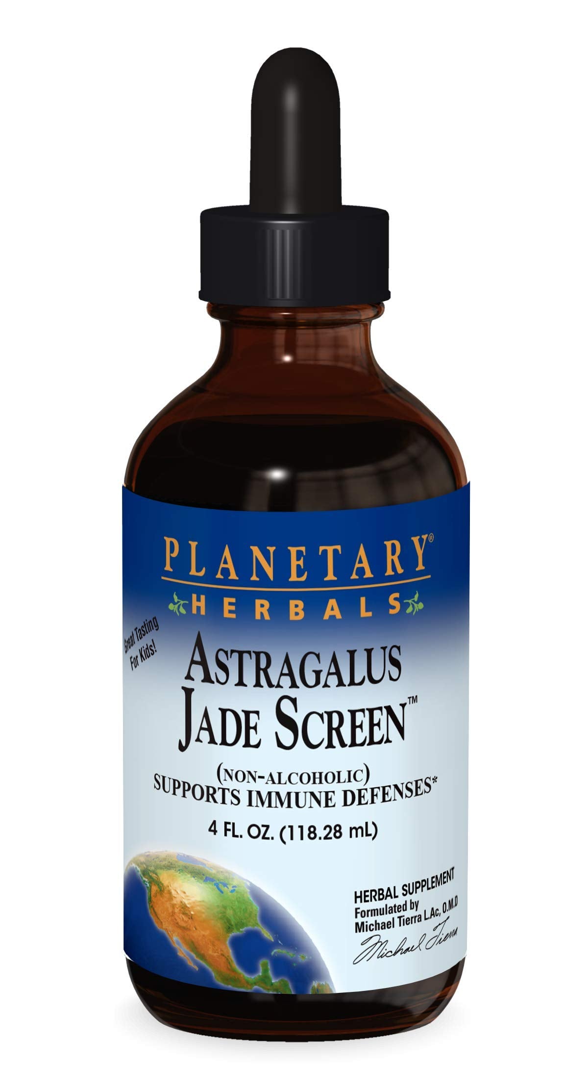 Planetary Herbals Astragalus Jade Screen (Alcohol Free), 4 oz Liquid