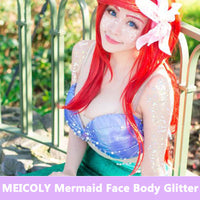 Thumbnail for MEICOLY Clear White Body Glitter,Singer Concerts Music Festival Rave Accessories,Mermaid Face Glitter Gel,Sequins Glitter Face Paint,Chunky Hair Sparkling Halloween Glitter Gel for Women,50ml