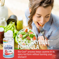 Thumbnail for SOLARAY Extra Hot Cool Cayenne 100,000 HU - Traditional Folk Remedy and Digestion Aid - Bio-Cool Process - Lab Verified, GMP Facility, 60-Day Guarantee - 45 Servings, 90 VegCaps