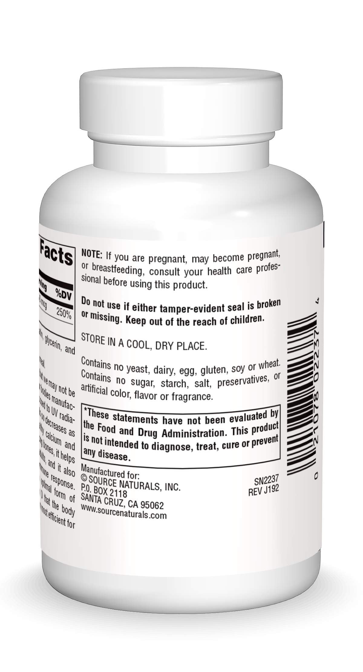 Source Naturals Vitamin D-3 2000 iu Supports Bone & Immune Health - 200 Softgels