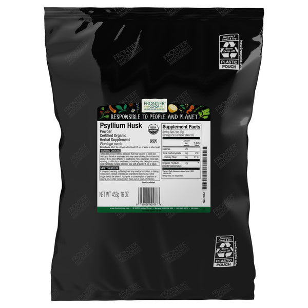 Frontier Co-op Organic Psyllium Husk Powder 1lb