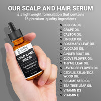 Thumbnail for Dr. Berg Scalp & Hair Serum (Improved Formula) with Vitamin D3 & E - Clinically Tested, Paraben- and Sulfate-Free Hair Oil for Women & Men - Includes Rosemary Oil, Castor Oil & Jojoba Oil - 2 Fl oz