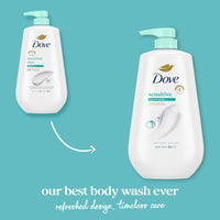Thumbnail for Dove Body Wash with Pump Sensitive Skin For 24hr Lotion-Soft Skin Moisturizing Skin Cleanser Gentle Hypoallergenic Formula with No Sulfates No Parabens 30.6 oz