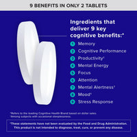 Thumbnail for Qunol Brain Health Memory Plus with B6, Magnesium L-Threonate & Citicoline, Clinically Tested Ingredients to Improve Memory, Focus, Attention and Productivity, 60 Count (Pack of 1)