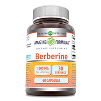 Thumbnail for Amazing Formulas Berberine 1000mg Per Serving 60 Capsules Supplement | Non GMO | Gluten Free | Made in USA