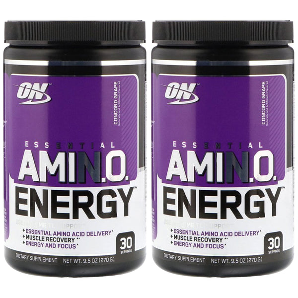 Optimum Nutrition, (2 Pack Essential Amin.O. Energy, Concord Grape, 9.5 oz (270 g)