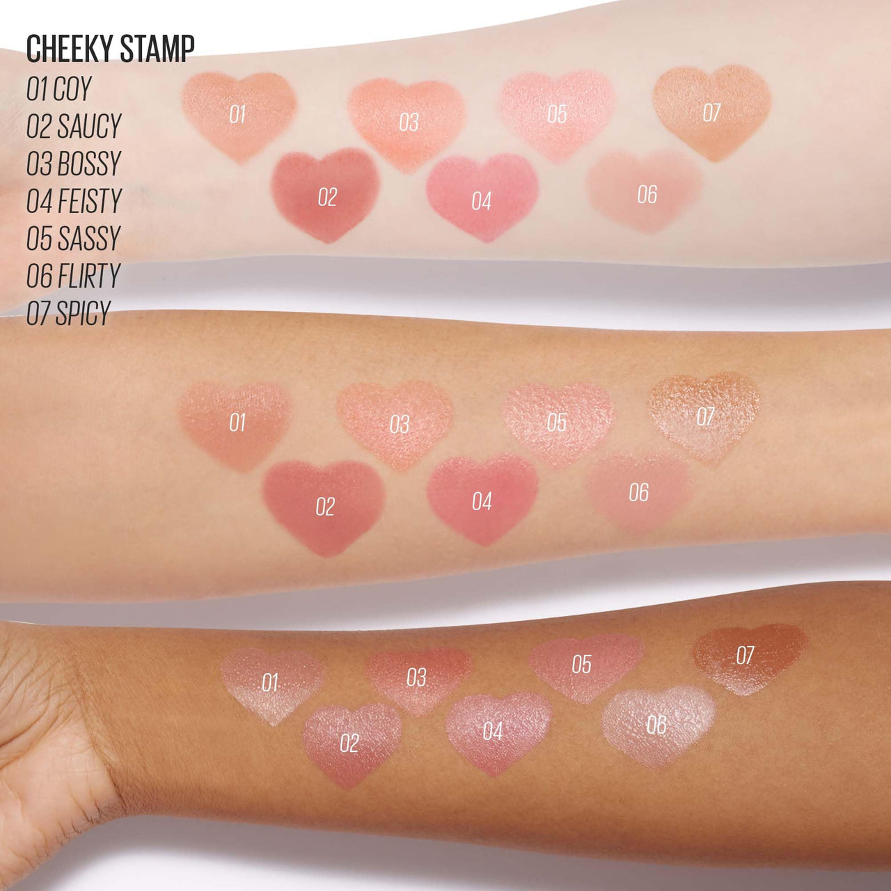 KAJA Blusher - Cheeky Stamp 06 Flirty | Kbeauty, Cute Makeup, Buildable & Blendable Shade with Heart-shaped Applicator, Sunkissed Finish, Travel size, Hygienic, Portable, Korean Makeup, 0.17 Oz