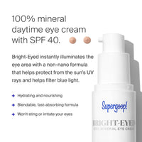 Thumbnail for Supergoop! Bright-Eyed Mineral Eye Cream, 0.5 fl oz - SPF 40 PA+++ Hydrating & Illuminating Mineral Sunscreen - Under Eye Cream for Dark Circles & Puffiness - Revives Tired Eyes
