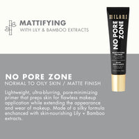 Thumbnail for Milani Face Primer for Makeup - No Pore Zone Mattifying Primer with Lily & Bamboo Extract for a Matte Finish, 1.0 Fl. Oz