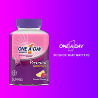 Thumbnail for One A Day Women’s Prenatal Multivitamin Gummies Including Vitamin A, C, D, B6, B12, Folic Acid & more, 120 Count, Supplement for Before and During Pregnancy