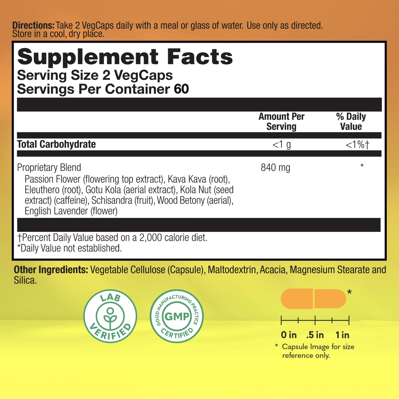 Natural Balance Happy Camper - Feel-Good Mood Support Supplement - Gotu Kola, Passion Flower, and Kava Kava Capsules - 60-Day Guarantee - 120 VegCaps, 60 Servings