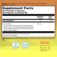Thumbnail for Natural Balance Happy Camper - Feel-Good Mood Support Supplement - Gotu Kola, Passion Flower, and Kava Kava Capsules - 60-Day Guarantee - 120 VegCaps, 60 Servings