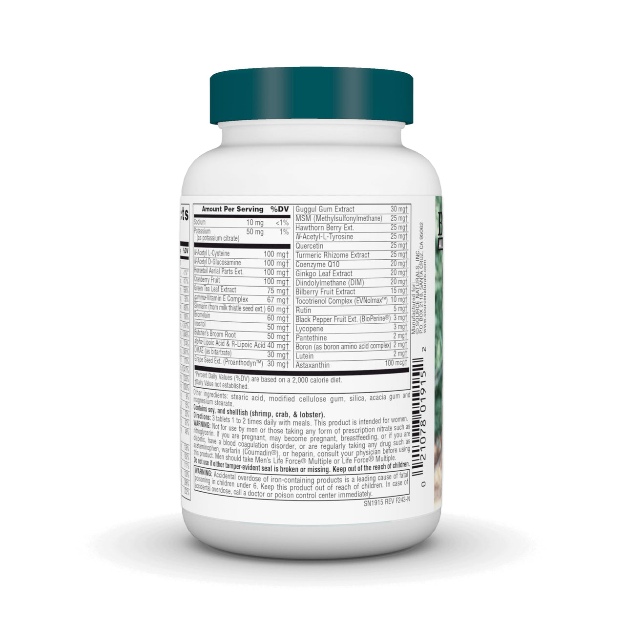 Source Naturals Women's Life Force Multiple, Daily Multivitamin & Immune Health Supplement - 45 Tablets