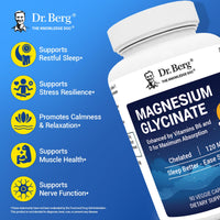 Thumbnail for Dr. Berg Magnesium Glycinate with Vitamin D & B6 for Stress Relief, Calm, Relaxation, & Good Sleep* - 120 mg Magnesium Bisglycinate Capsules - High Absorption Chelated Glycinate - 90 Cap