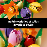 Thumbnail for LEGO Botanicals Tulip Bouquet Building Set for Adults - Gift for Birthdays - Bedroom, Book Shelf & Office Decor for Women & Men, Ages 18+ - Artificial Flowers Crafting Kit - 11501