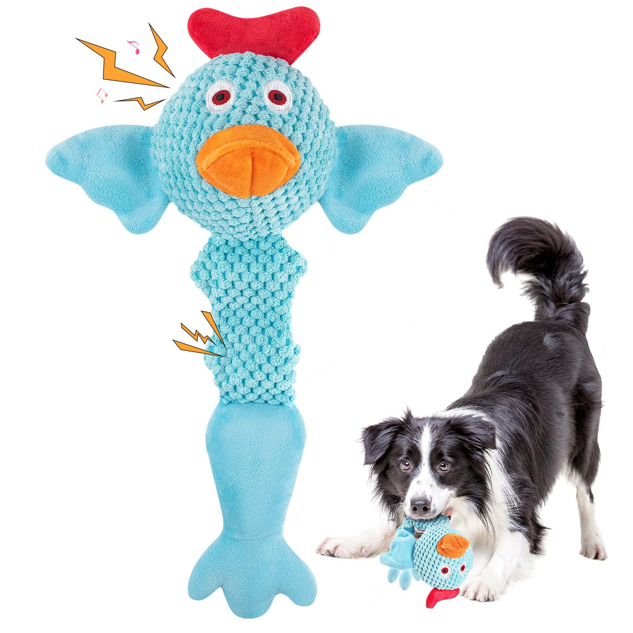Fuufome Squeaky Dog Toys for Medium and Small Dogs-Interactive Tug of War Toy for Puppy Teething,Great Plush Dog Toy for Dogs to Keep Them Busy