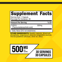 Thumbnail for Primaforce TUDCA (Tauroursodeoxycholic Acid) 30 Servings, 500mg Tudca Per Serving | Premium Quality Bile Salts - Gluten Free, Non-GMO Supplement