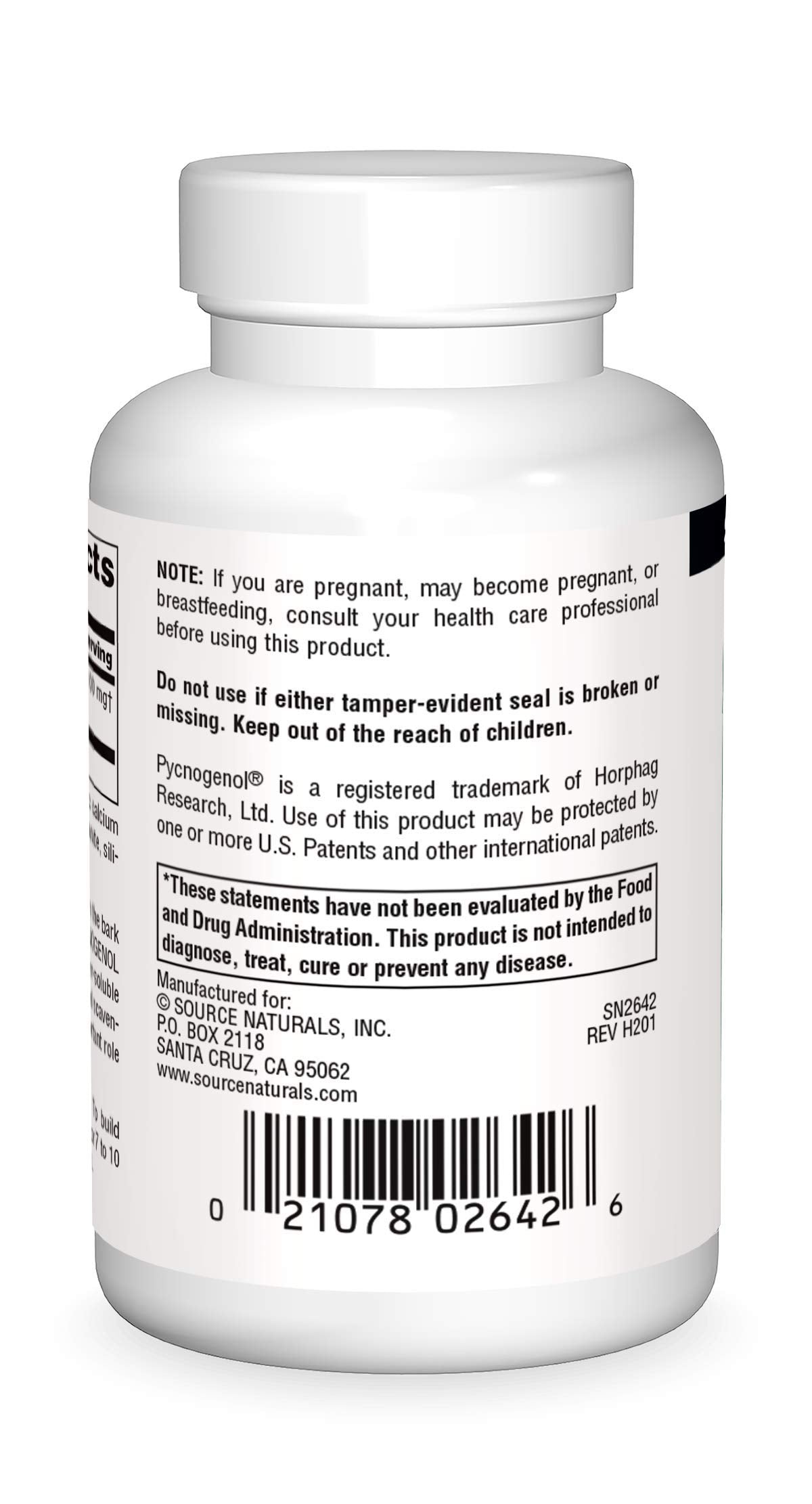 Source Naturals Pycnogenol, Proanthocyanidin Complex, 100 mg - 120 Tablets