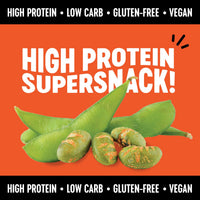 Thumbnail for The Only Bean Crunchy Roasted Edamame Snacks (Buffalo) – High Protein (11g), Low Carb Keto Vegan Office Snack, Gluten Free Healthy Snacks for Adults and Kids, 0.9oz (Pack of 10)